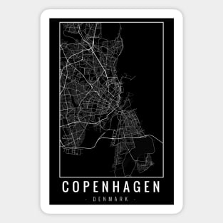 Copenhagen Denmark Minimalist Map Magnet